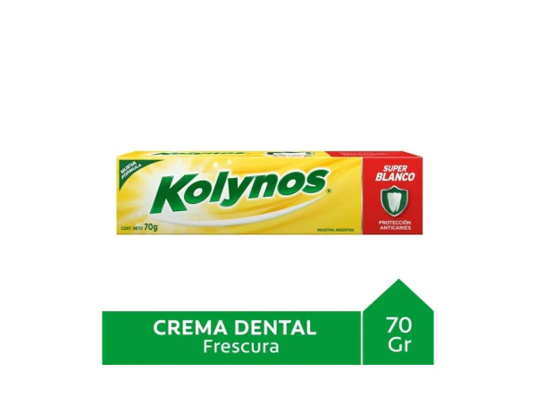 Crema Dental Kolynos Super Blanco Con Calcio x 70 gr