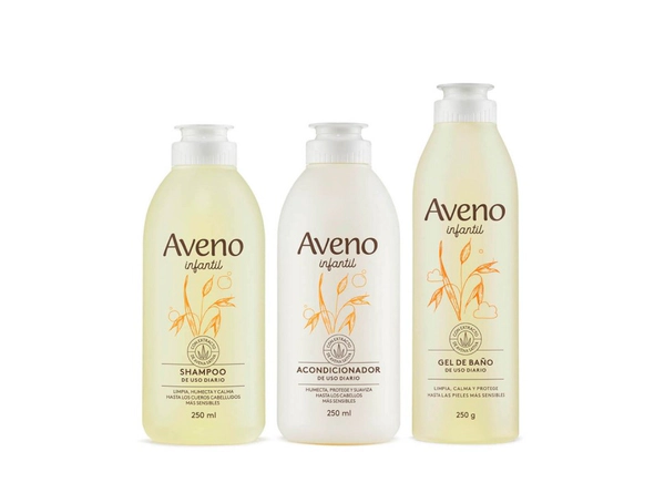 Kit Baño Bebes y Niños Completo Aveno Gel Limpieza y Capilar