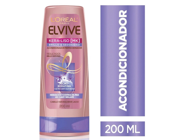 Acondicionador Keraliso Brillo y Sedosidad Elvive L´Oréal Paris 200ml