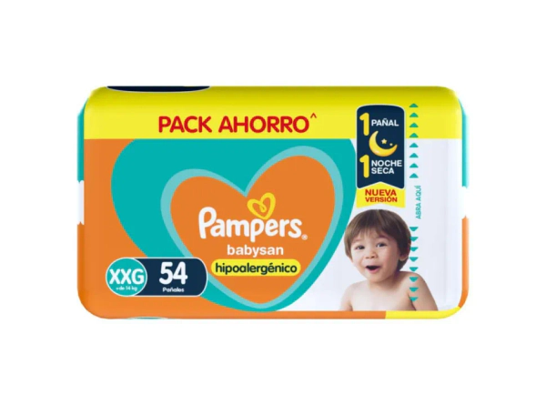 Pañal Pampers Babysan XXG Superpack X54U