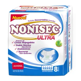 Pañales Nonisec Juvenil Anatomico Ultra 8Un