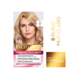 Tintura Permanente Excellence Creme 9 Rubio Muy Claro X47Gr