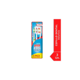 Colgate Cepillo Dental Extra Clean Medio 3Unid Promo Pack
