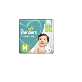 Pampers Confort Sec Pañales Desechables M 8 Unidades