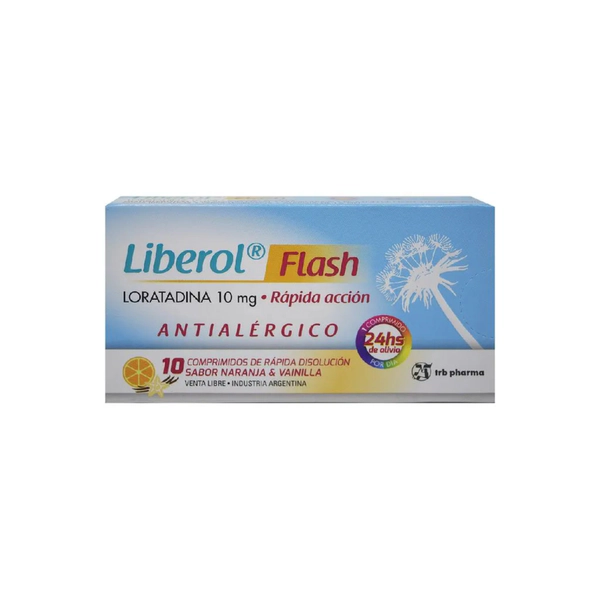 Liberol Flash Loratadina Rápida Disolución X10 Comprimidos