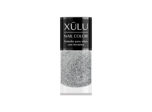 Esmalte De Uñas Xulu Nail 109 Plata Polvo De Estrella 10 Ml