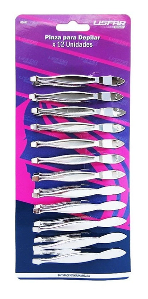 Lisfar Hs457 Pinza Para Depilar 12 Unidades