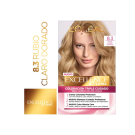 Tintura Permanente Excellence Creme 83 Rubio Claro Dorado X47Gr