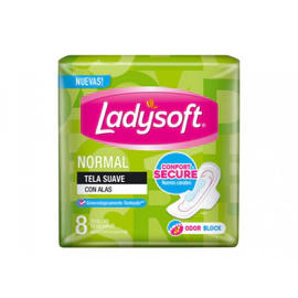 Toalla Femenina Normal Suave Ladysoft X 8 Uni