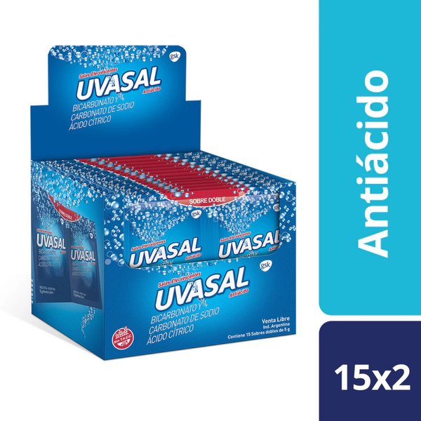UVASAL Sabor clásico, caja de 15 sobres dobles de 5 gr.
