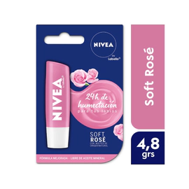 Protector Labial Humectante Nivea Soft Rosé X 4,8 Grs