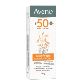 Aveno Protector Solar Crema Fluida Facial Fps 50 Para Piel Sensible 50 Gr