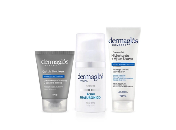 Kit Facial Dermaglós Hombres Rutina Express con Sérum