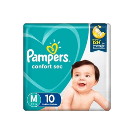 Pañales Pampers Confort Sec Max Mediano X10Un