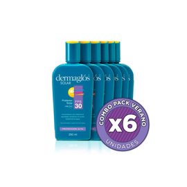 Kit Protector Solar Dermaglós Emulsion Fps 30 X6 Unidades
