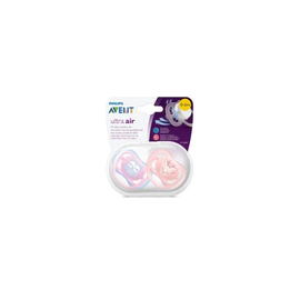 Chupete Avent Ultra Air Deco 0-6M Rosa Y Salmón X2
