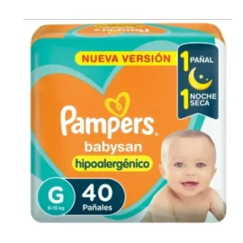 Pañales Pampers Babysan Talle G X40Un