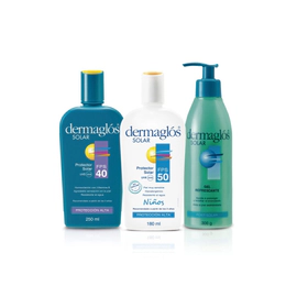 Kit Protector Solar Dermaglós Familiar + Gel Post Solar