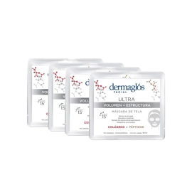 Pack 4 Dermaglós Ultra Volumen + Estructura Máscara De Tela