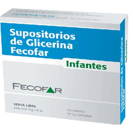 Supositorios de Glicerina Fecofar Infantes 10 unidades