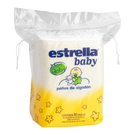 Algodón Estrella Baby Paños 50 Un