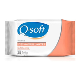 Q Soft Toallitas Desmaquillantes Exfoliantes 25 Unidades