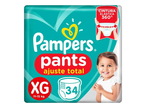 Pañales Pampers Confort Sec Pants Talle XG x34un