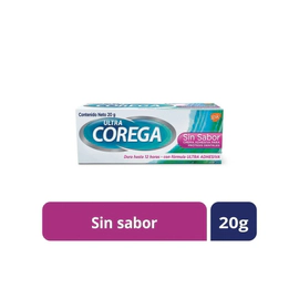 Crema Adhesiva Ultra Corega Sin Sabor X20Gr