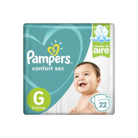 Pañales Pampers Confort Sec Mega Talle G X22Un