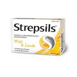 Strepsils Miel y Limón x8 caramelos