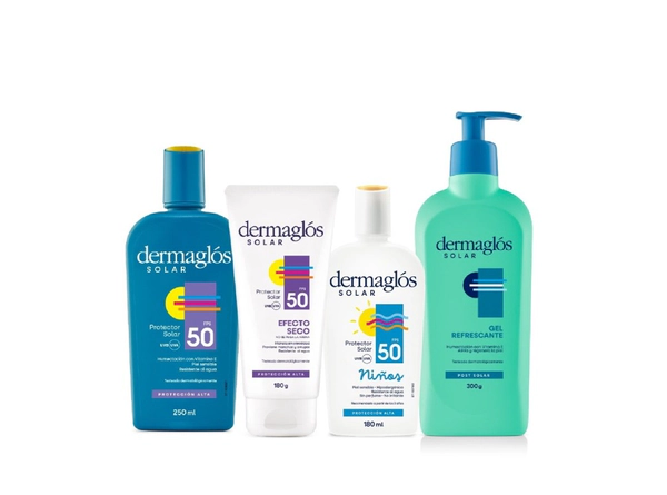 Kit Protector Solar Familiar Dermaglós + FPS 50 Efecto Seco