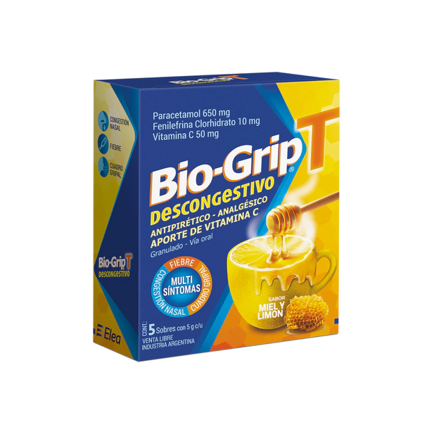 Biogrip Té descongestivo X5 Sobres