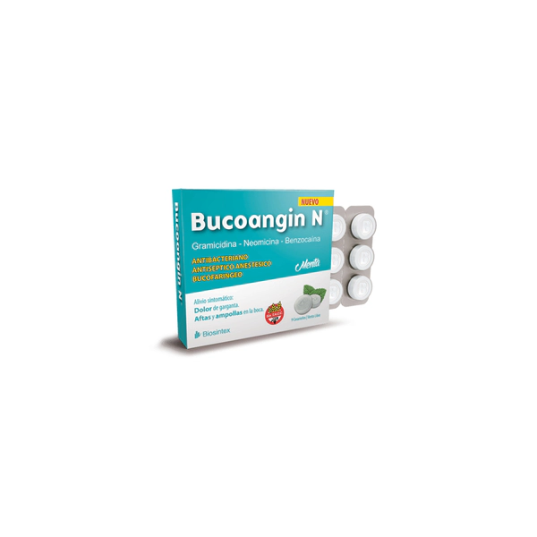 Bucoangin N Caramelos Antibióticos Menta 9 unidades