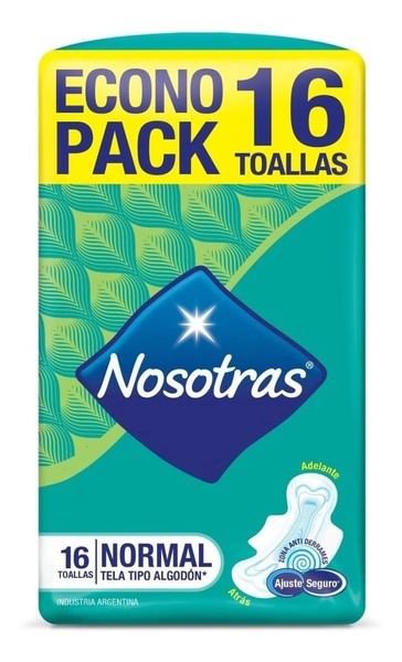 Nosotras Toallitas Higénicas Normal X 16 U