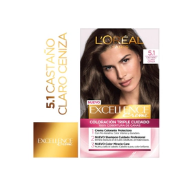Tintura Permanente Excellence Creme 51 Castaño Claro Ceniza 47Gr