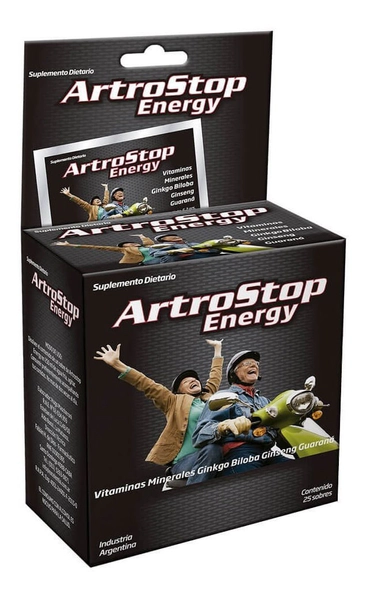 Artrostop Energy Suplemento Dietario Sobres 25 Unidades