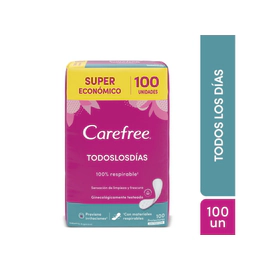 Protectores Diarios Carefree Todos Los Días X100Un