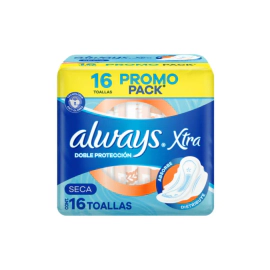 Toallas Femeninas Always Xtra Doble Proteccion Seca 16 Un