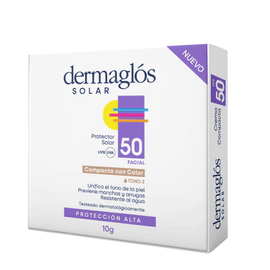Protector Solar Facial Dermaglos Base Tono 2 Fps 50 10 Gr