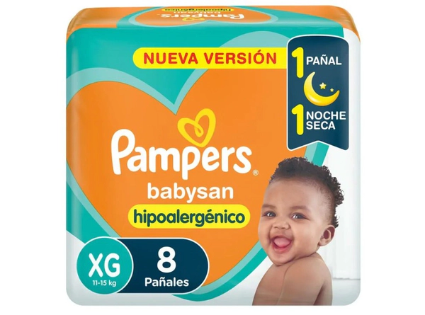 Pañal Pampers Babysan XG x8un