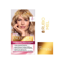 Tintura Permanente Excellence L´Oréal París 8 Rubio Claro 47Gr