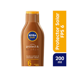 Bronceador Nivea Sun Protect & Bronce Fps6 X200Ml