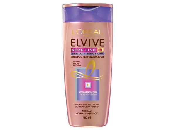 Shampoo Keraliso Brillo y Sedosidad Elvive L´Oréal Paris 400ml