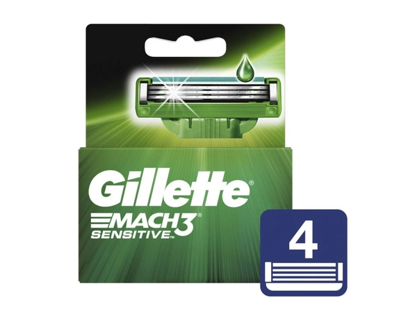 Cartuchos Para Afeitar Mach3 Sensitive x4un