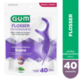 Gum Hilo Dental Flosser Ultra Deslizante Pack 40Un