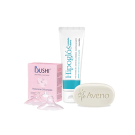 Kit Crema Hipoglós + Jabón Aveno + Pezoneras Bushi