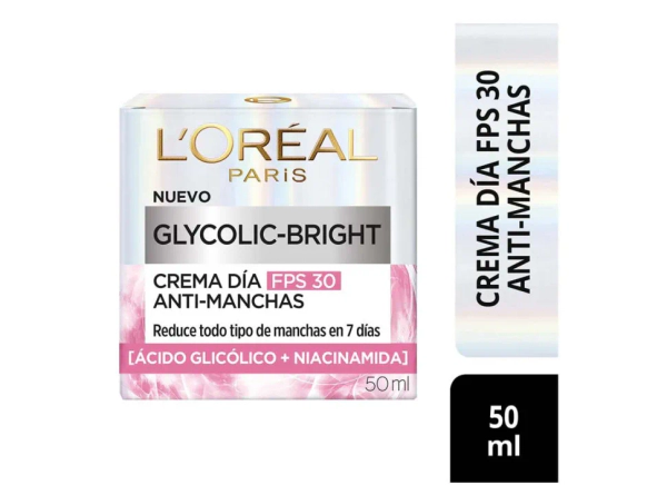 Crema Facial L'Oréal Glycolic Bright Night 50 Ml