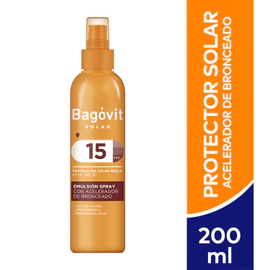 Acelerador De Bronceado Bagóvit Solar Fps15 Spray 200 Ml