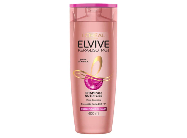 Shampoo Elvive Nutri Liss Kera Liso 400 cc.