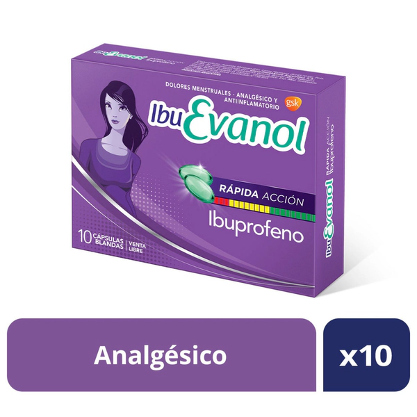 Ibuevanol Rápida Acción X10 Cápsulas Blandas